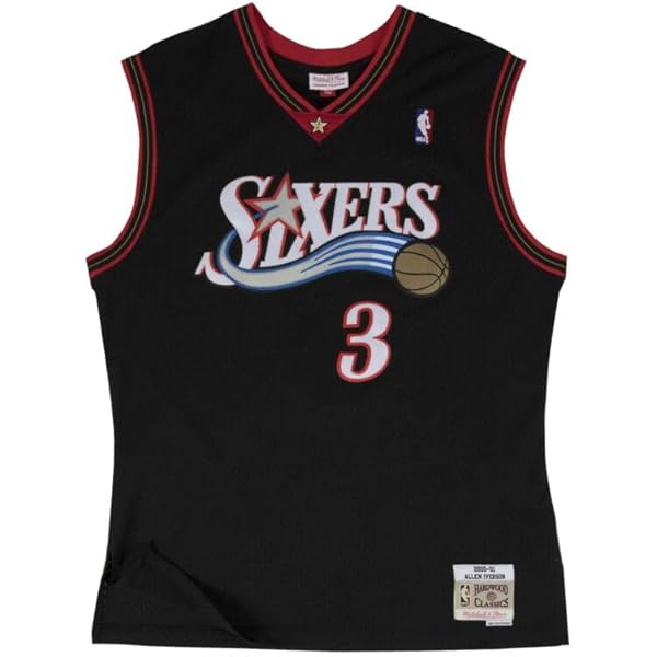 Outerstuff Youth Allen Iverson Philadephia 76ers Black Hardwood